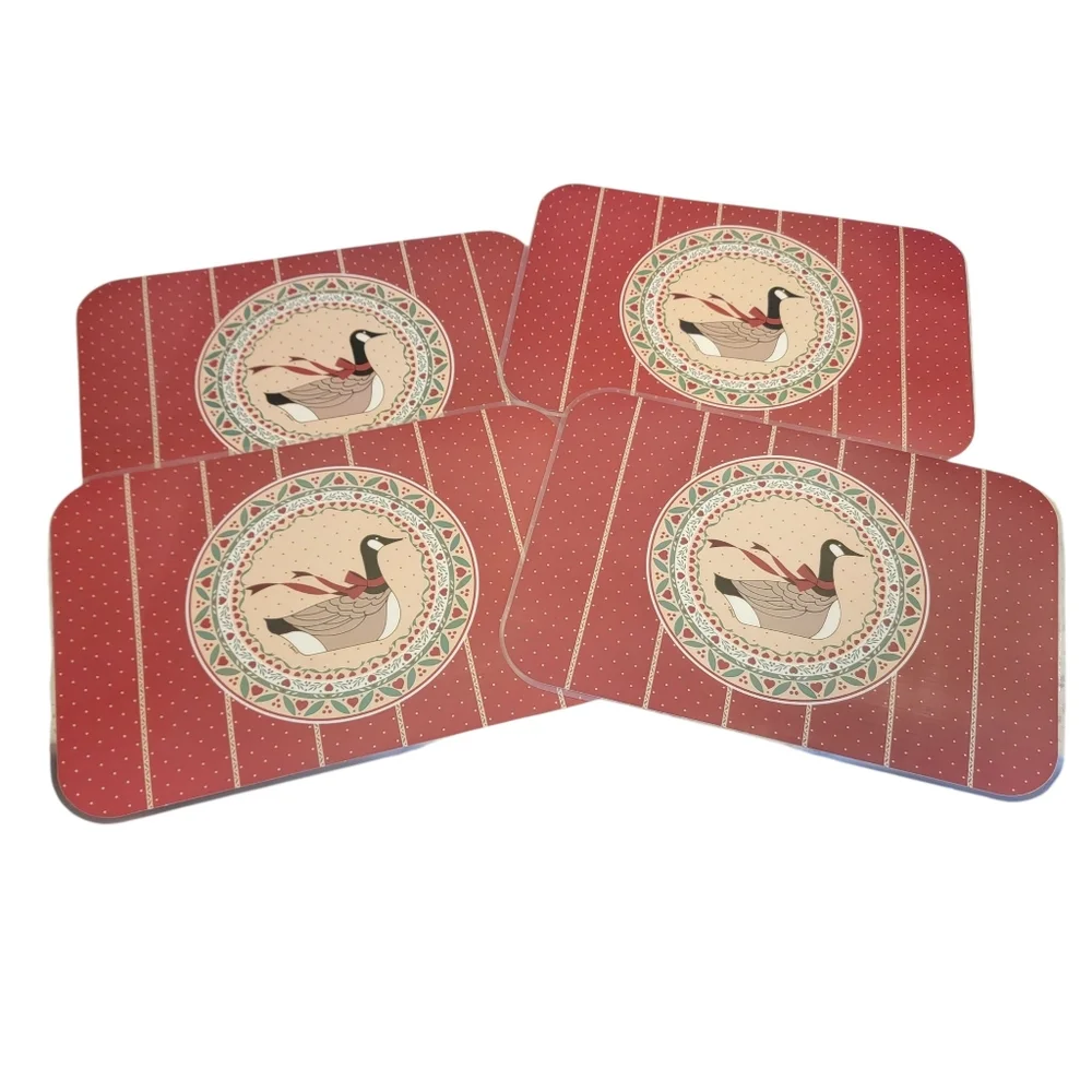Gooseberry‎ Lane Geese Placemats (4) Country Goose Placemats 80's